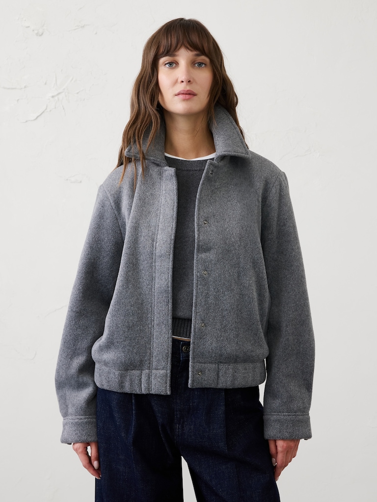 Knit Melton Short Jacket