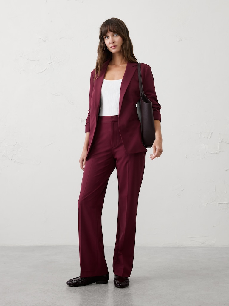 Straight High-Rise Sculpted Trouser