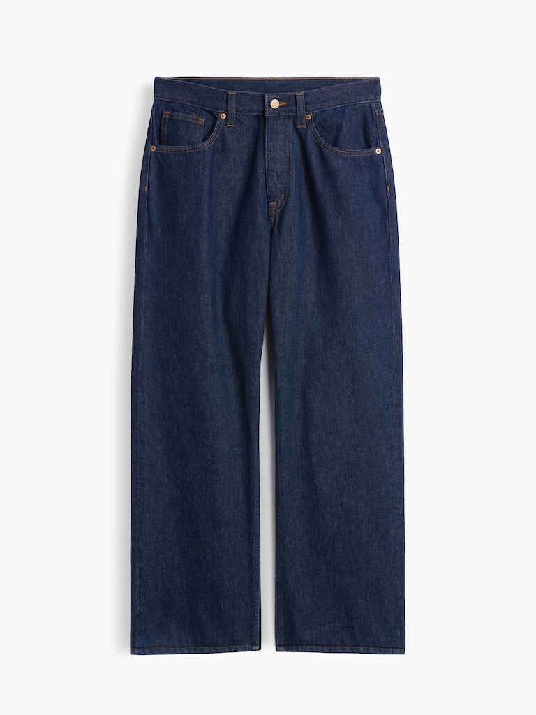 Low Slung Relaxed Straight Jeans