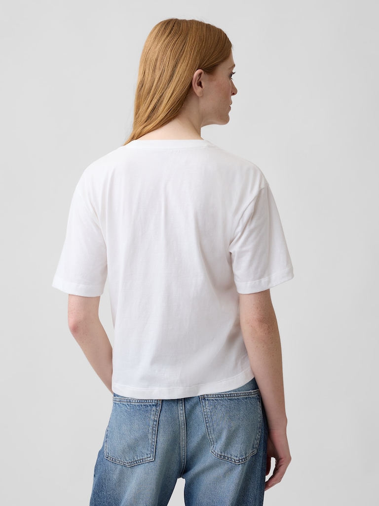 Relaxed Gap Mini Logo T-Shirt