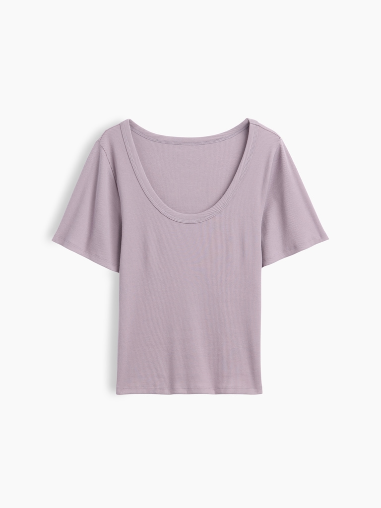 Rib Scoop T-Shirt