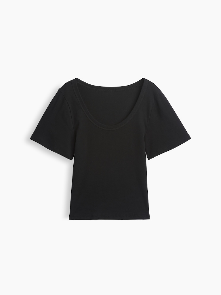 Rib Scoop T-Shirt