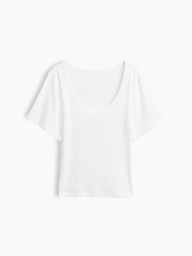 Rib Scoop T-Shirt