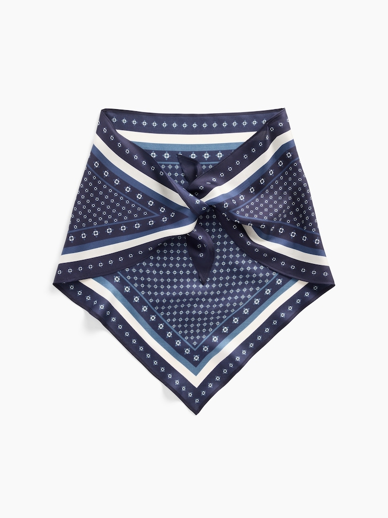 100% Silk Oversized Triangle Bandana Scarf