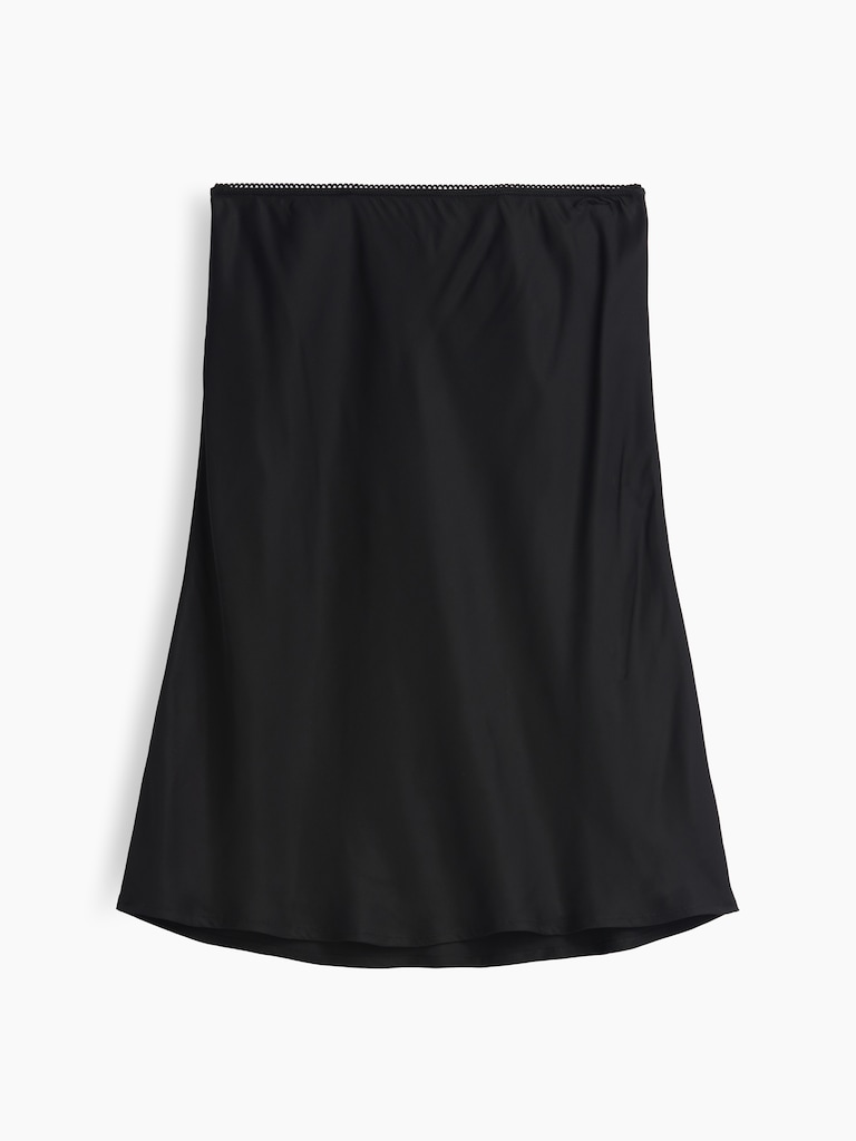 Satin Bias-Cut Skirt