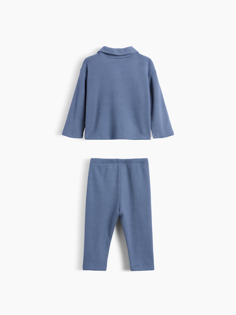 Baby Softspun Waffle Polo Outfit Set