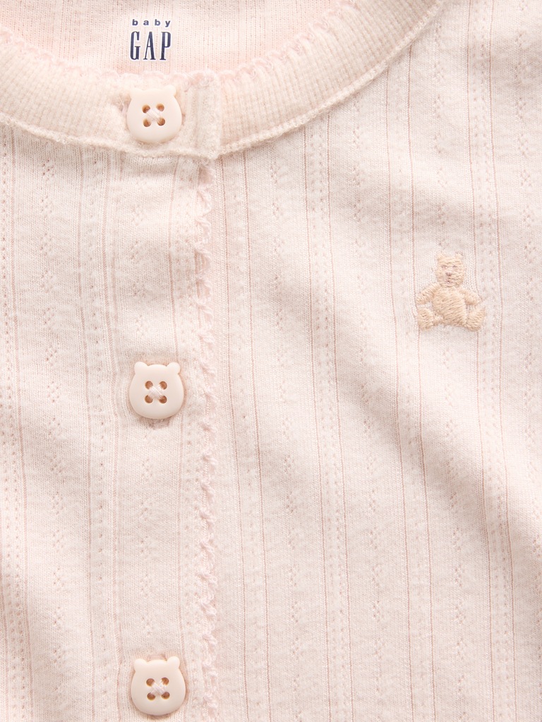 Baby Softspun Pointelle Cardigan Outfit Set