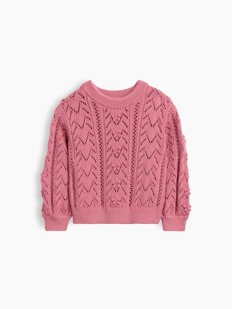 Baby & Toddler Textured Crewneck Sweater