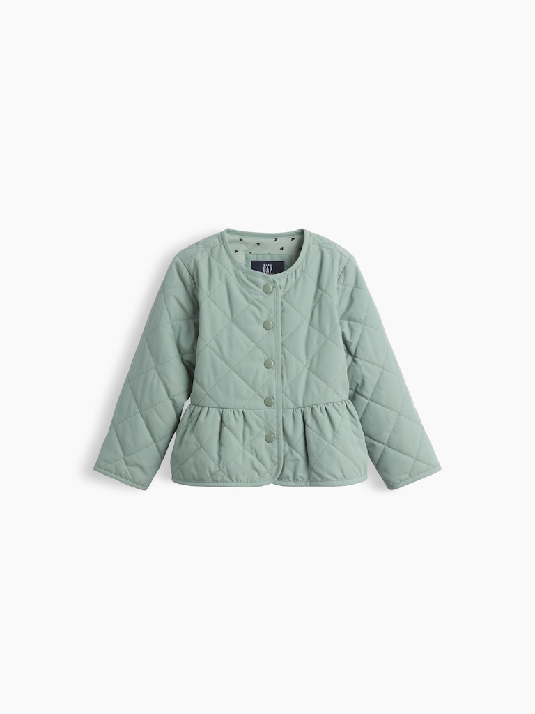 Baby & Toddler Quilted Peplum Jacket