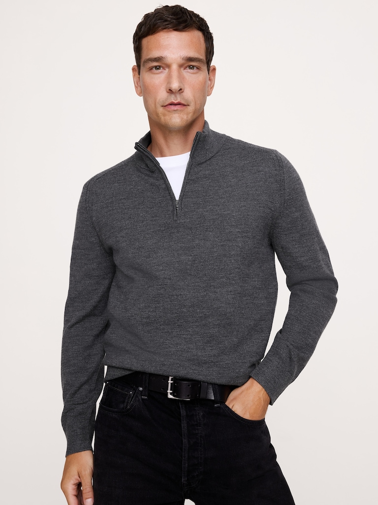 Merino Quarter-Zip Sweater