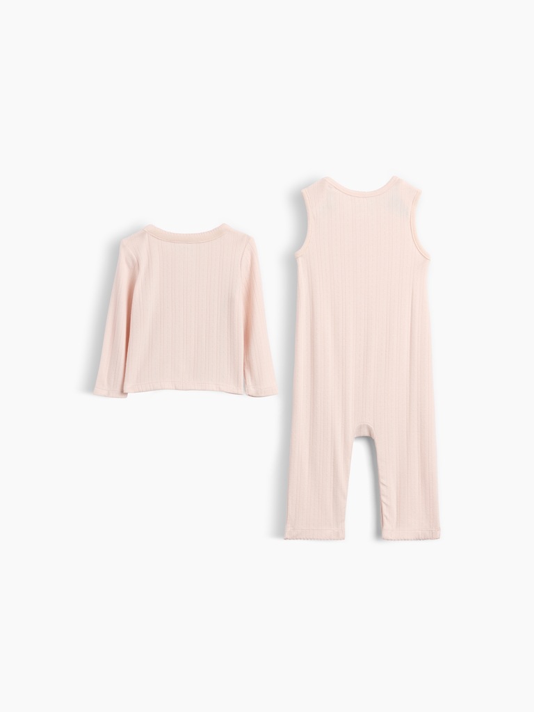 Baby Softspun Pointelle Cardigan Outfit Set