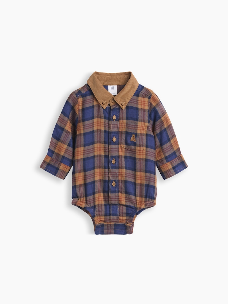 Baby Plaid Flannel Bodysuit