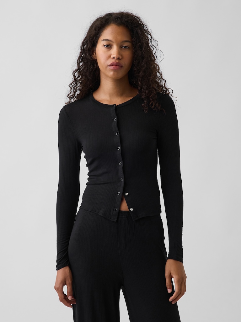 SoftMade Modal Rib PJ Cardigan