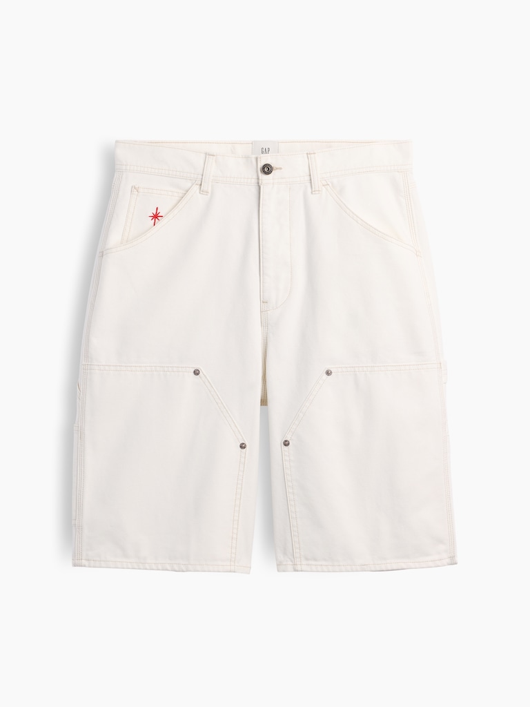 Adult Los Tacos No. 1 Canvas Denim Baggy Carpenter Shorts