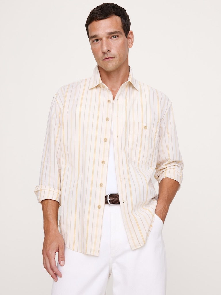 Relaxed-Fit Washed Cotton Poplin Shirt