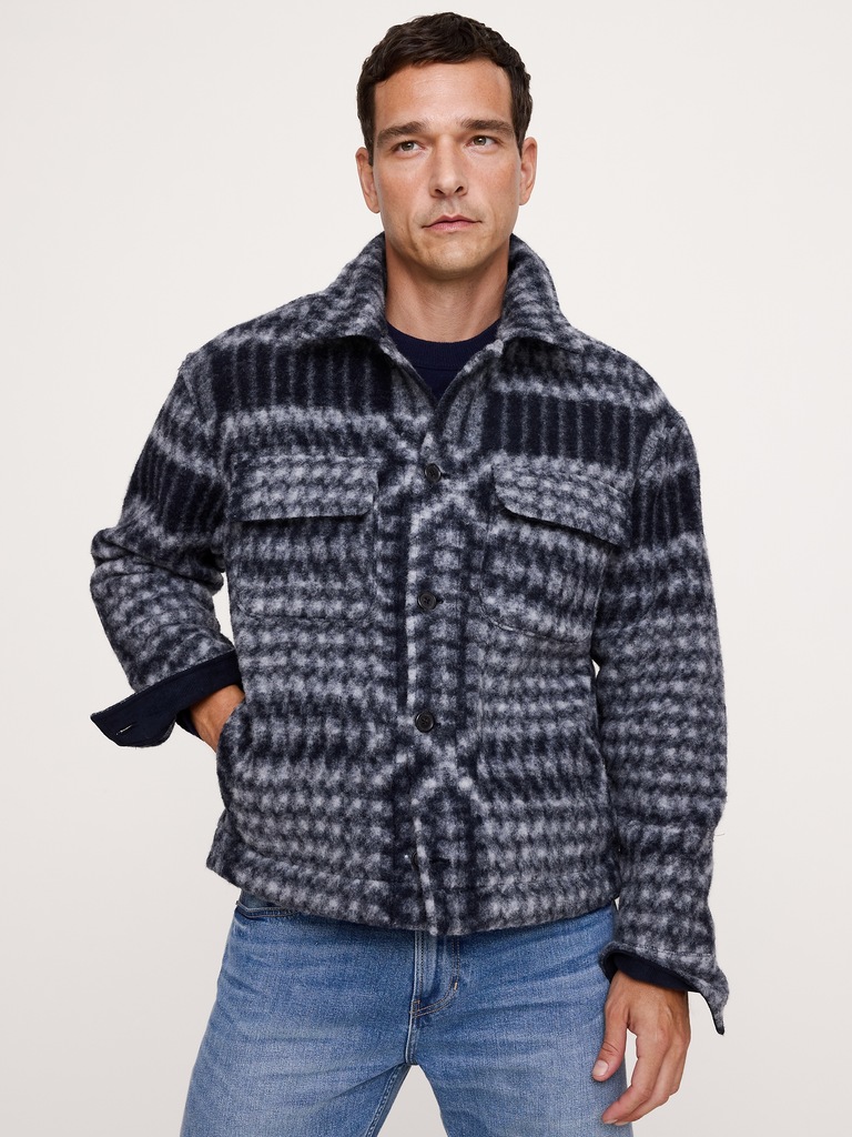 Boiled Wool Shirt Jacket