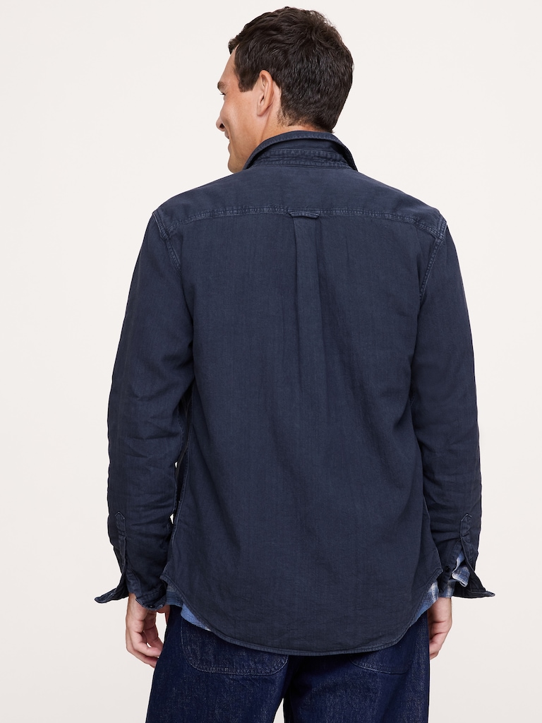 Standard-Fit Chambray Shirt