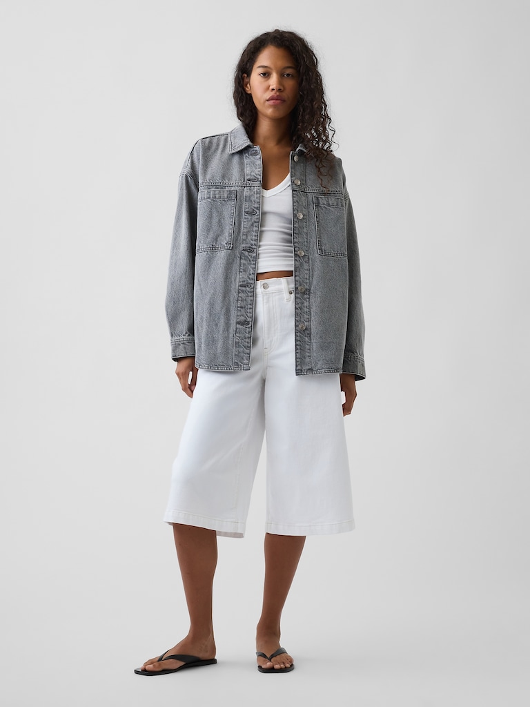 Denim Oversized Shirt Jacket