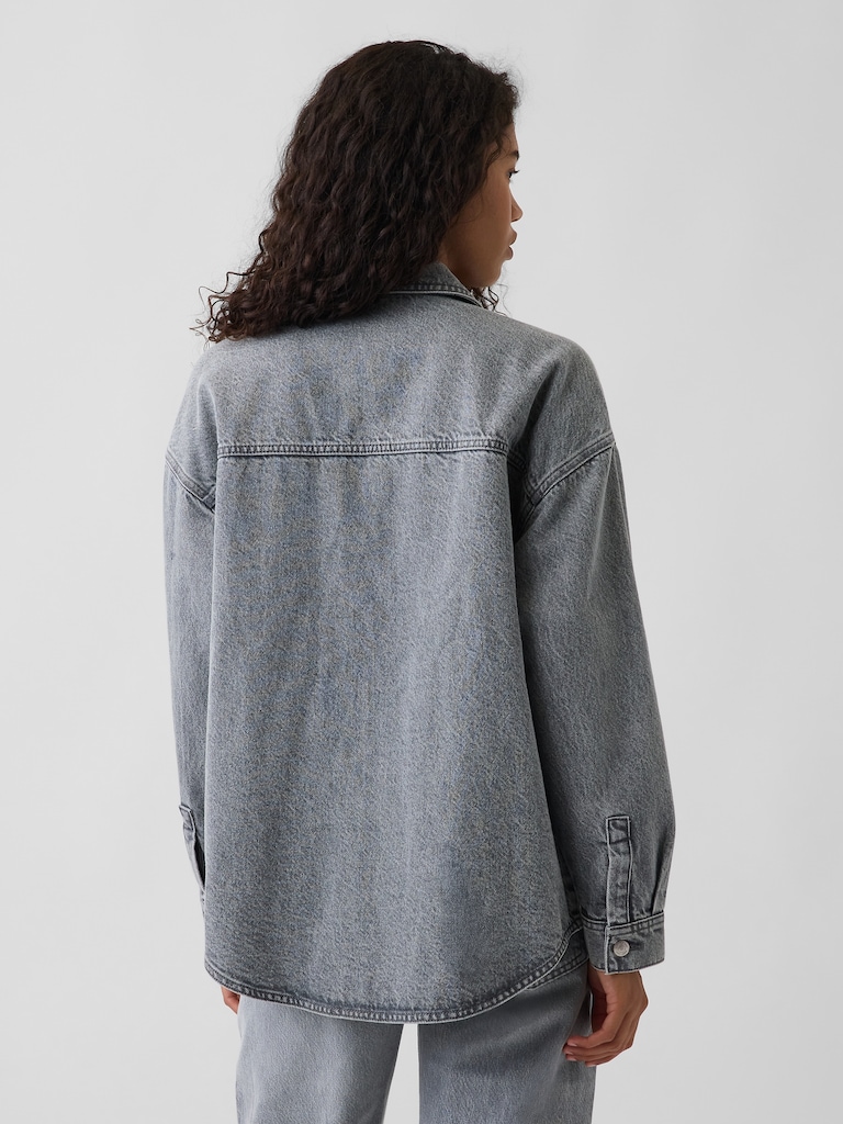Denim Oversized Shirt Jacket