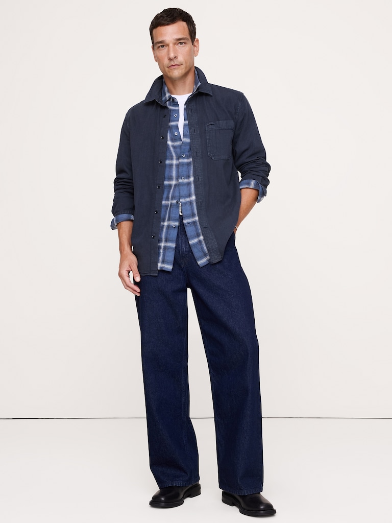Standard-Fit Chambray Shirt