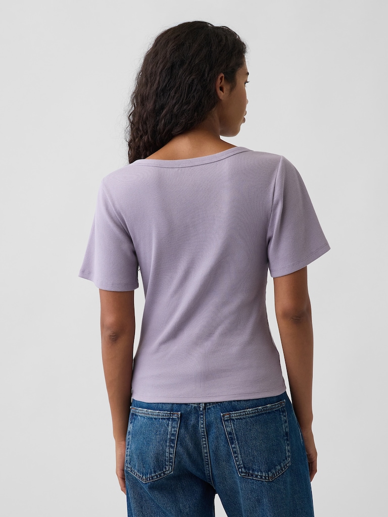 Rib Scoop T-Shirt