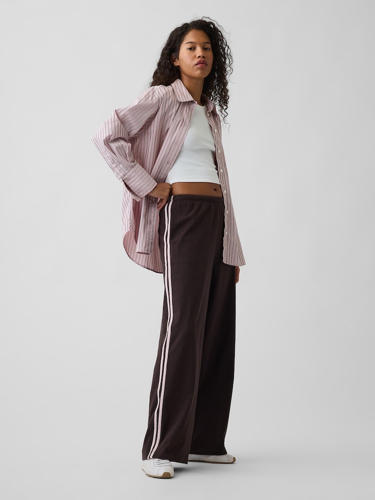 100% Heavyweight Cotton Relaxed Track Pants