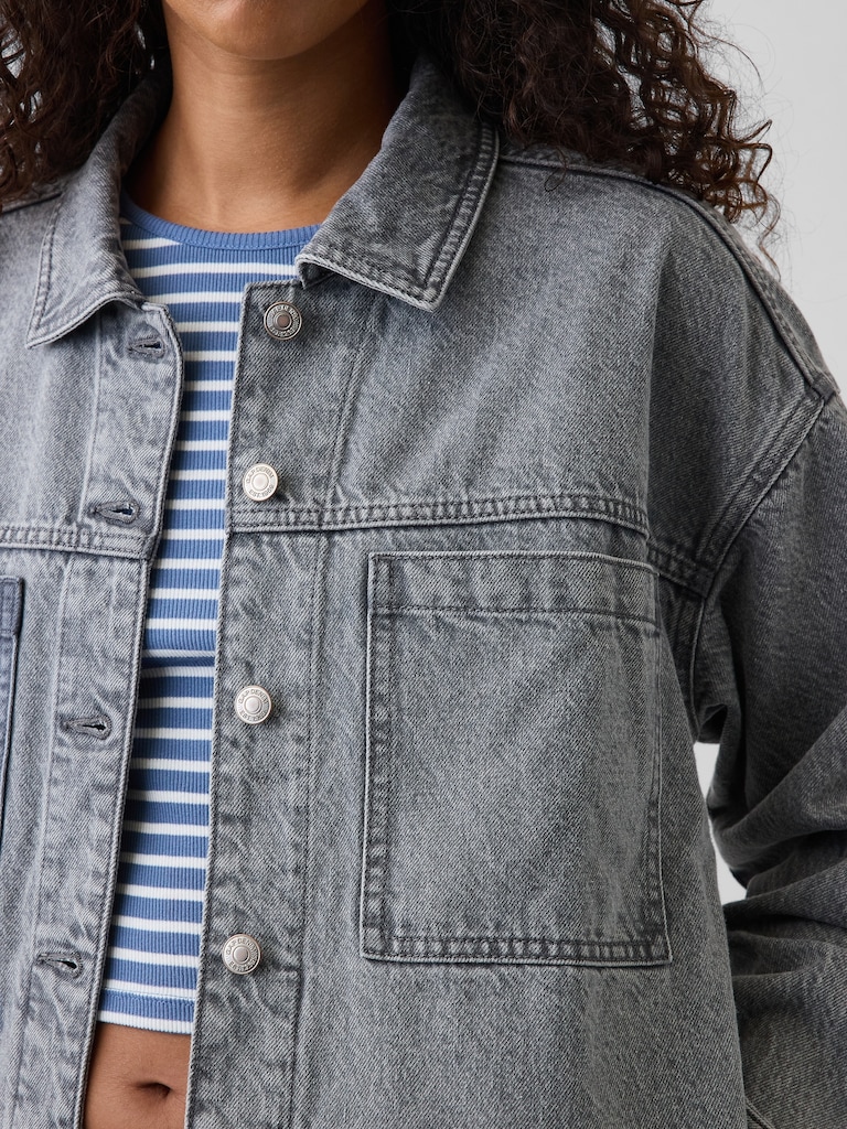 Denim Oversized Shirt Jacket