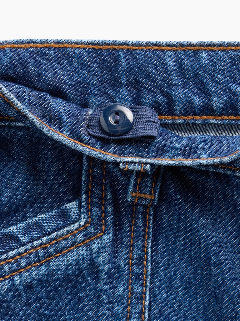 Kids High Rise Stride Wide-Leg Ankle Jeans