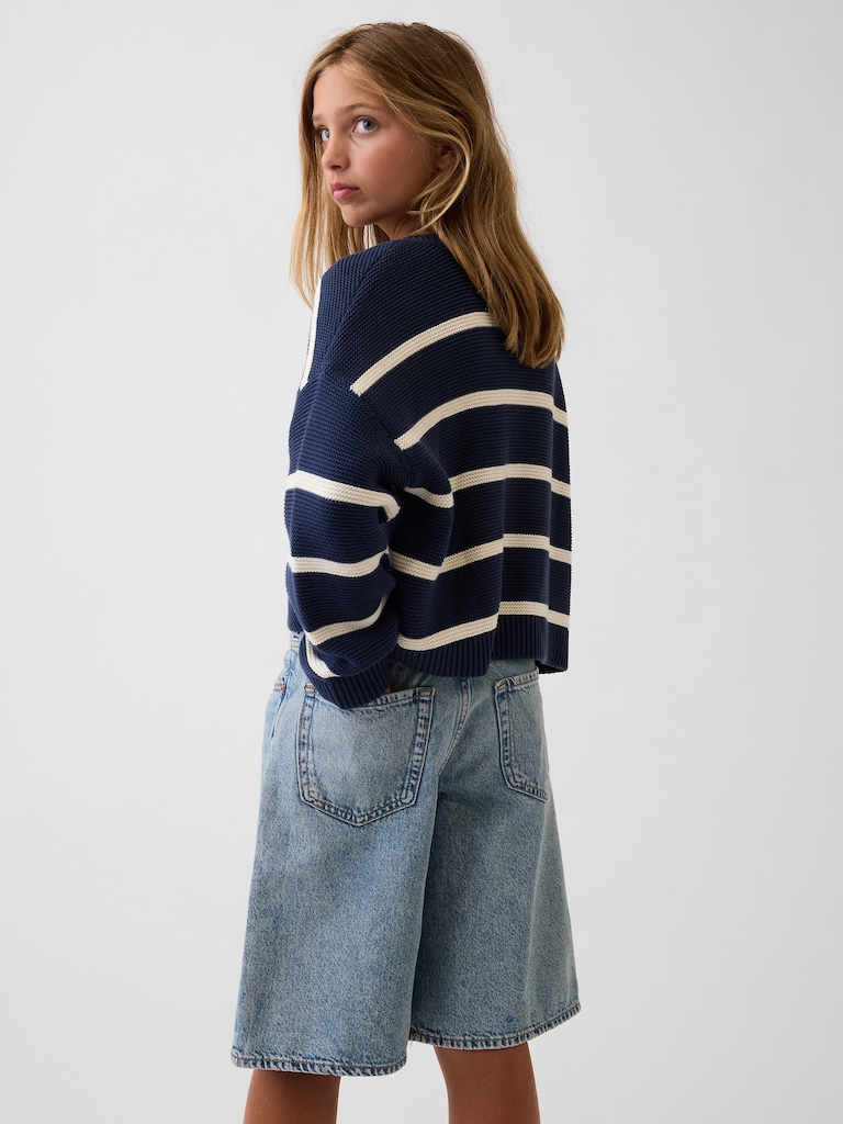 Kids Oversized Boxy Cardigan Sweater
