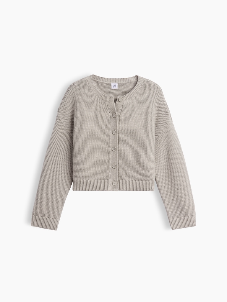 Kids Oversized Boxy Cardigan Sweater