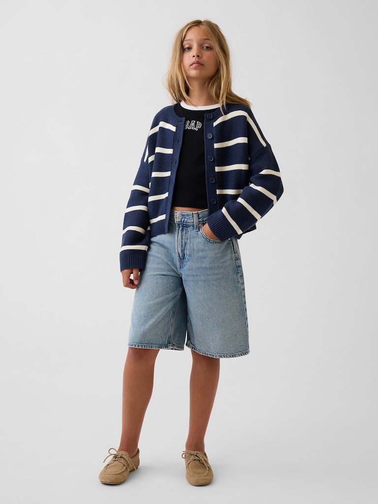 Kids Oversized Boxy Cardigan Sweater