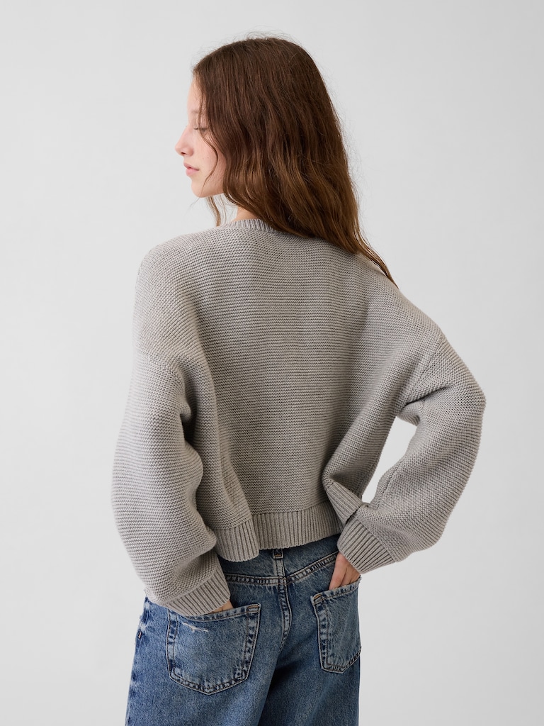 Kids Oversized Boxy Cardigan Sweater