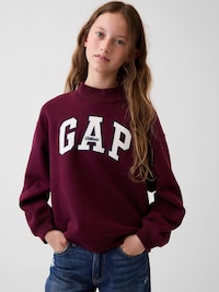 Kids VintageSoft Oversized Mockneck Logo Sweatshirt