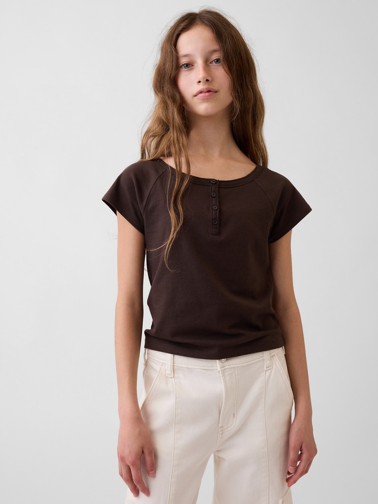 Kids Raglan Henley T-Shirt