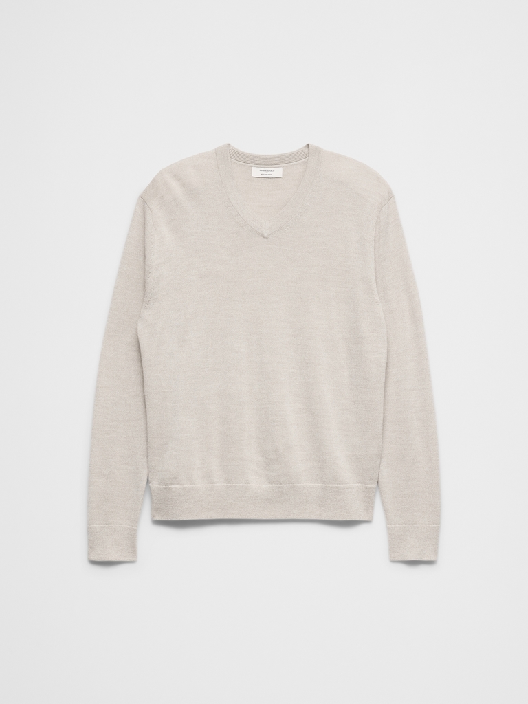 Merino Wool V-Neck Sweater