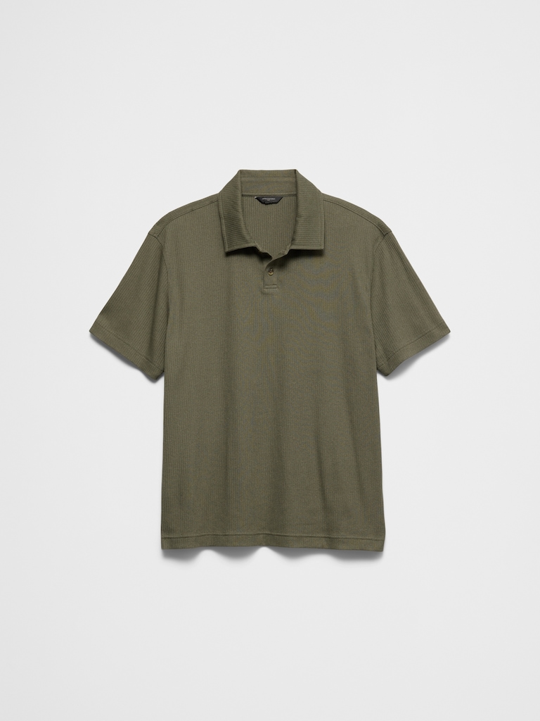 Standard-Fit Light Pointelle Polo