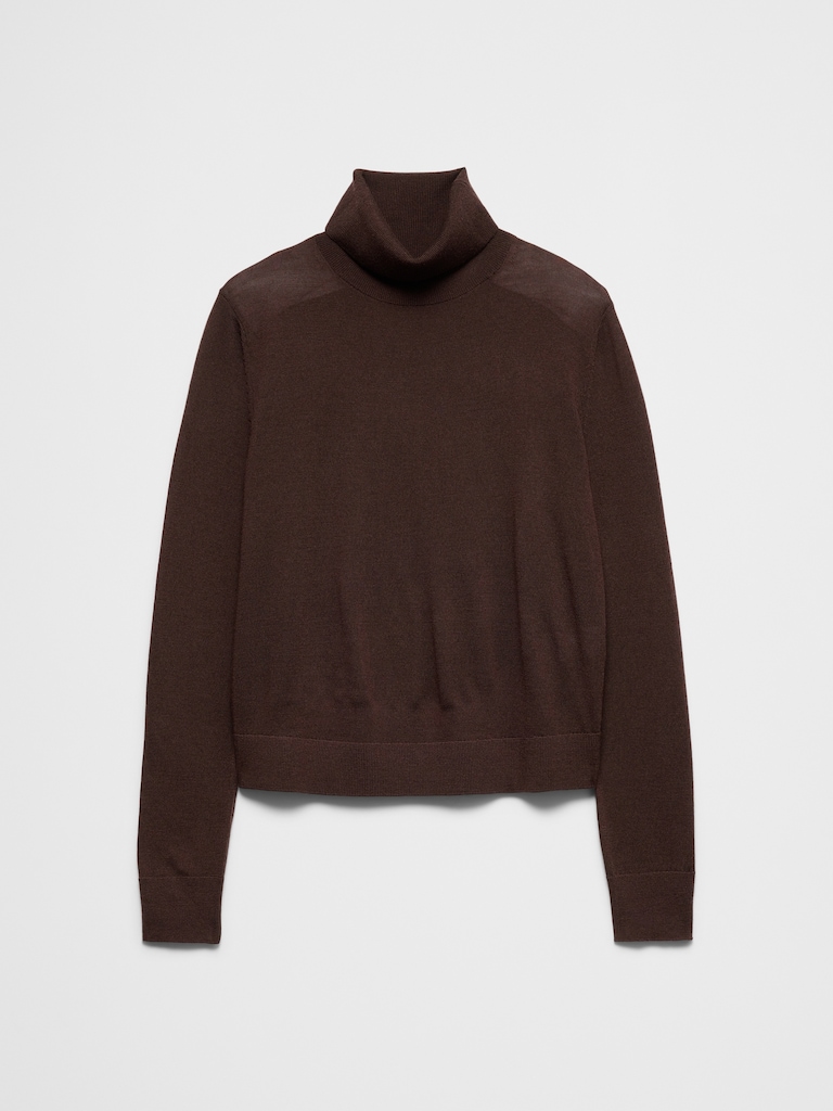 Merino Wool Turtle-Neck Sweater