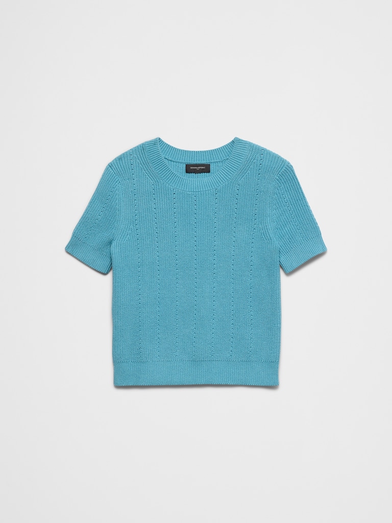 Cotton Ribbed Textured Sweater