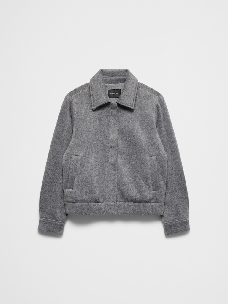 Knit Melton Short Jacket