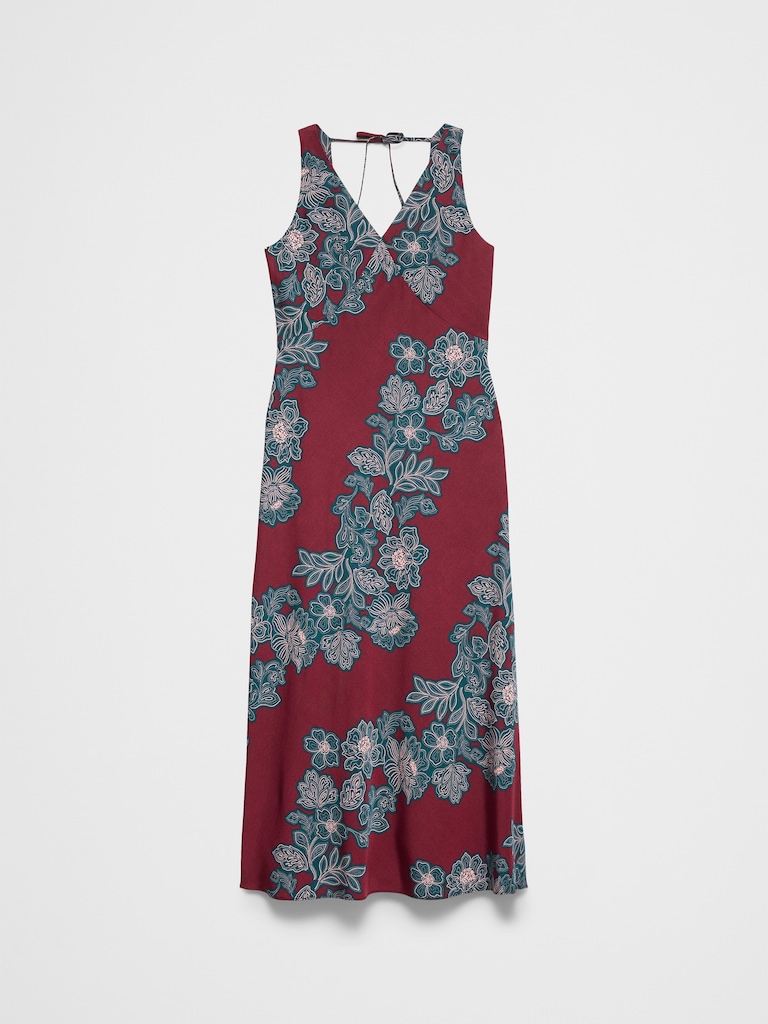 Bias-Side Slit Maxi Dress