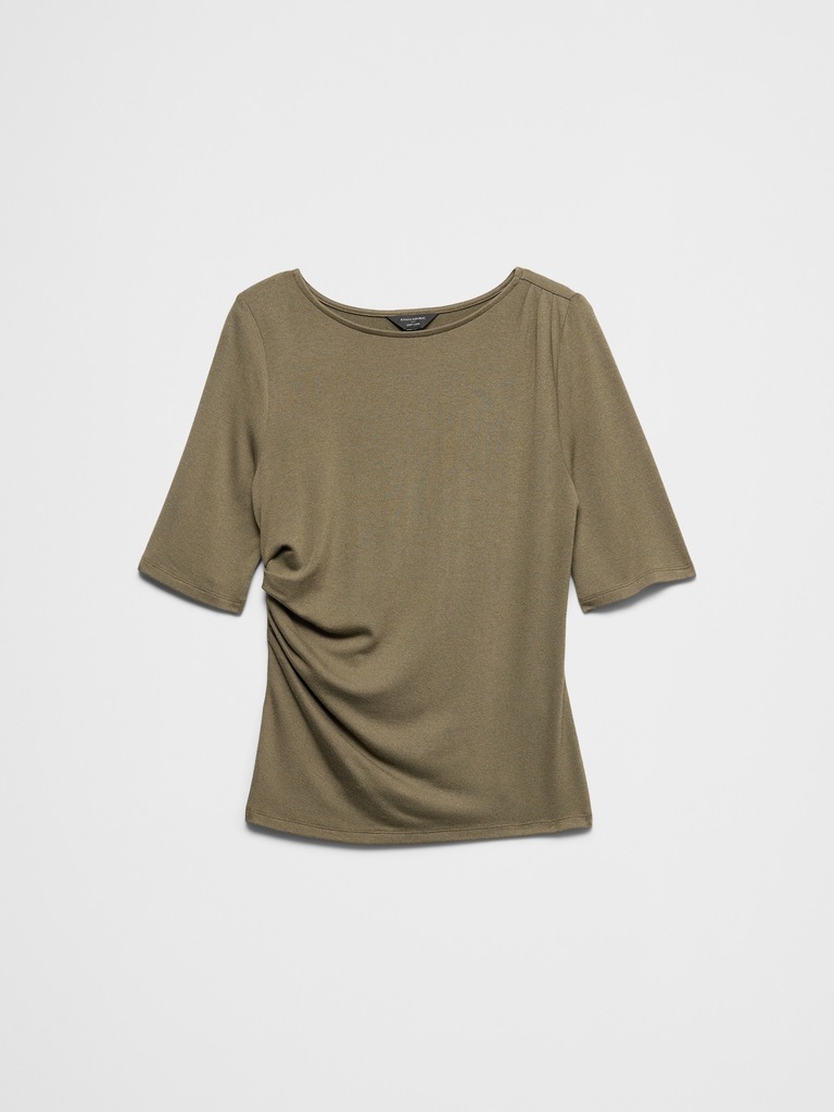 Soft Luxe Side-Ruched Top