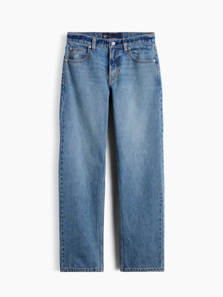Mid Rise Straight Taper Jeans