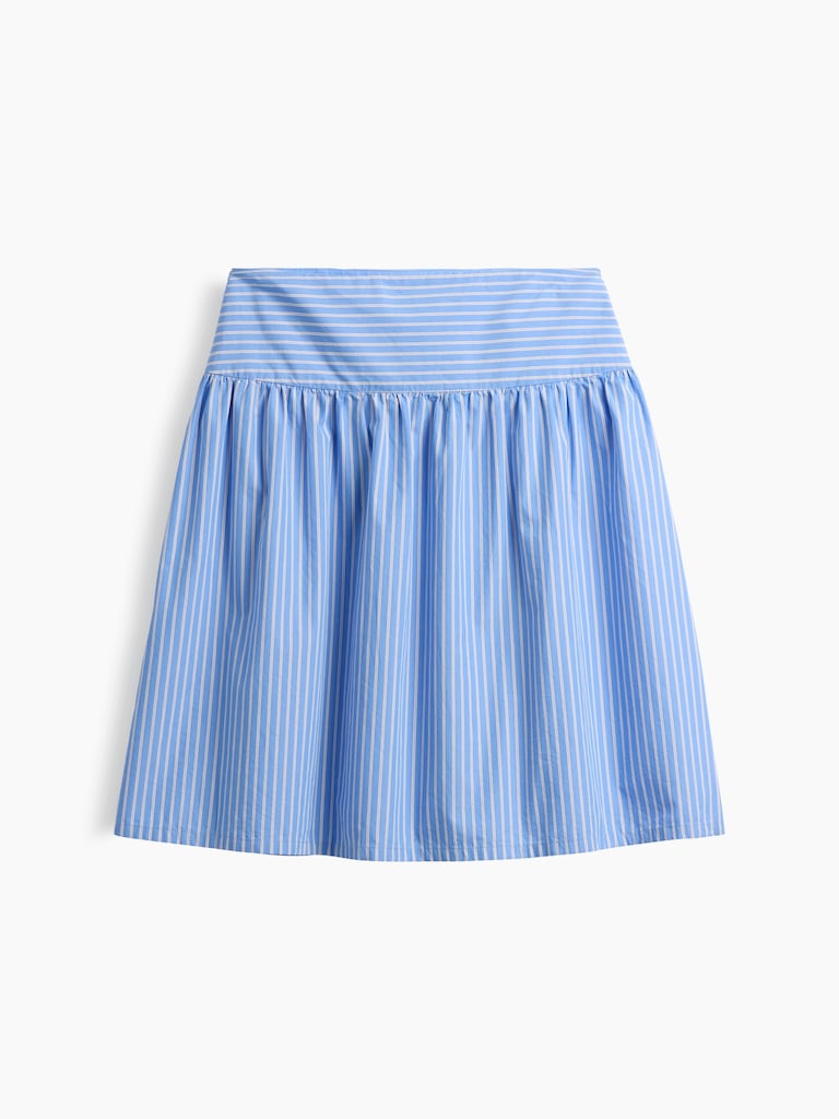 Poplin Drop-Waist Skirt