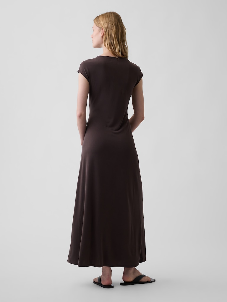 Cap-Sleeve Maxi Dress