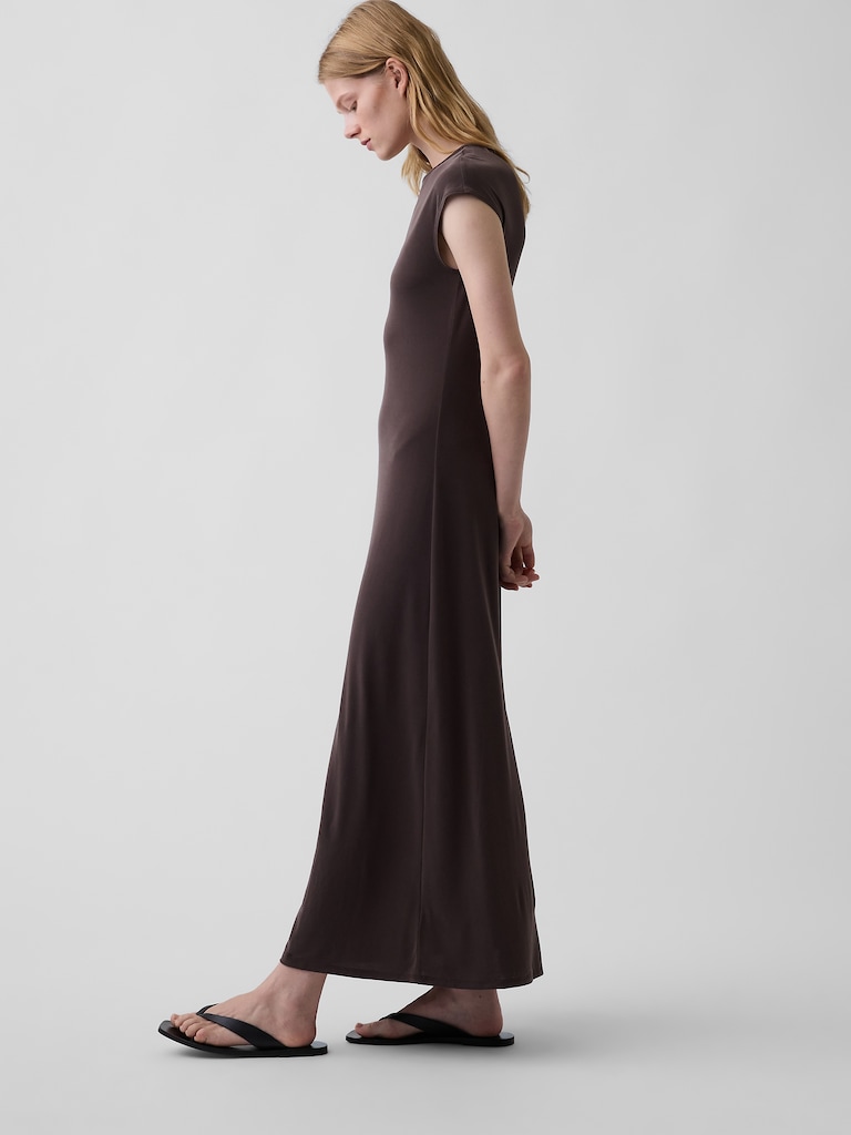 Cap-Sleeve Maxi Dress