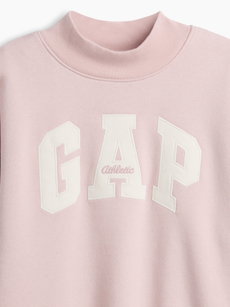Kids VintageSoft Oversized Mockneck Logo Sweatshirt