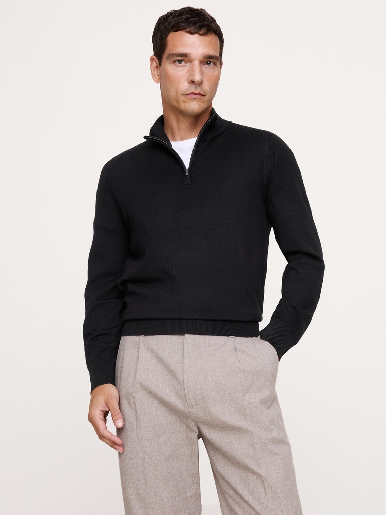 Merino Quarter-Zip Sweater