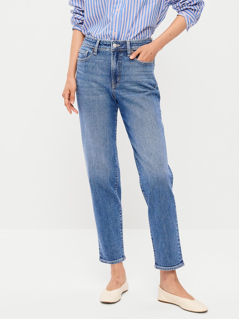 High-Waisted OG Straight Ankle Jeans