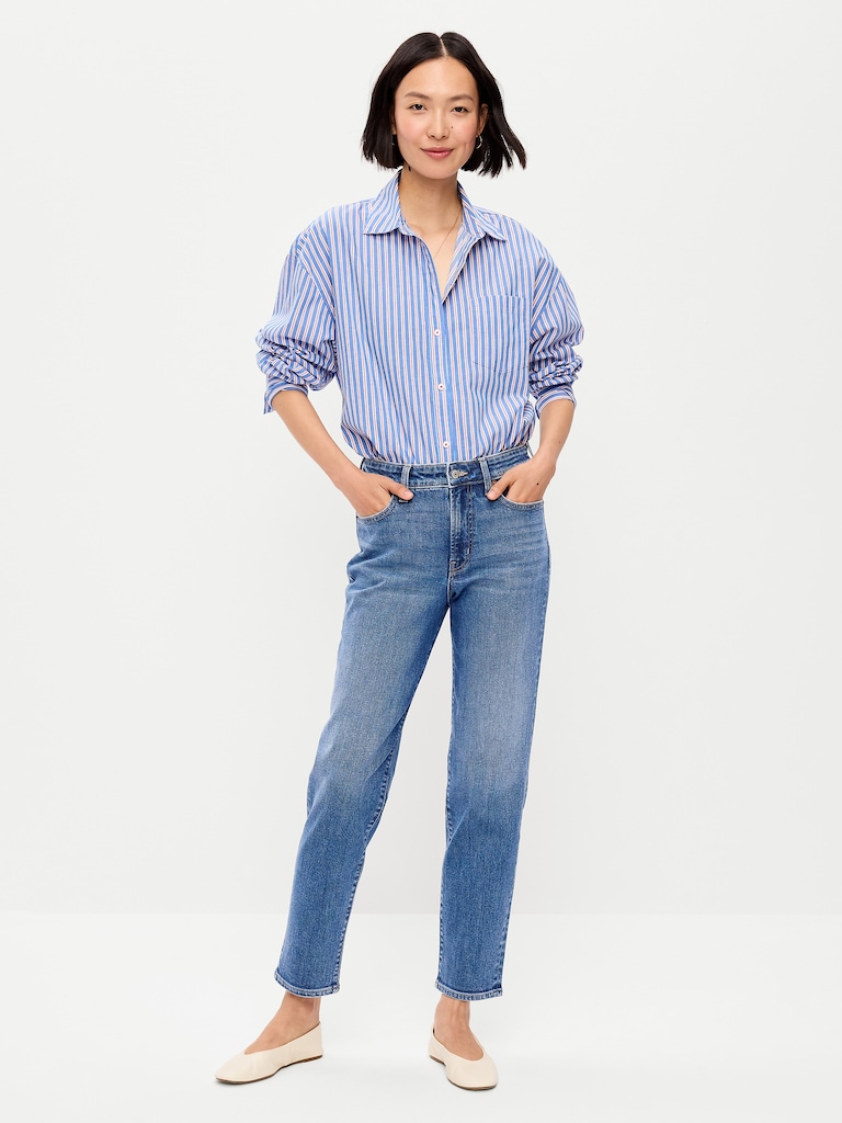 High-Waisted OG Straight Ankle Jeans