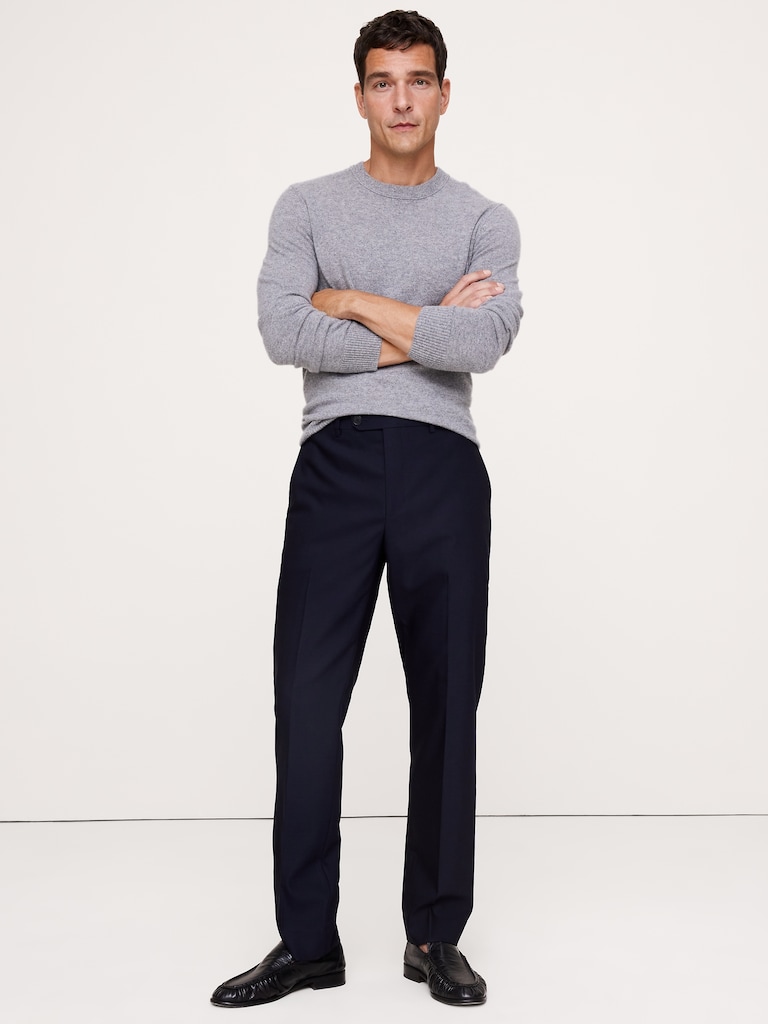 Tailored Slim Italian Barathea Suit Pant